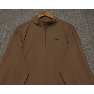 Texas standard 1/2 zip pullover mens brown performance stretch golf outdoors